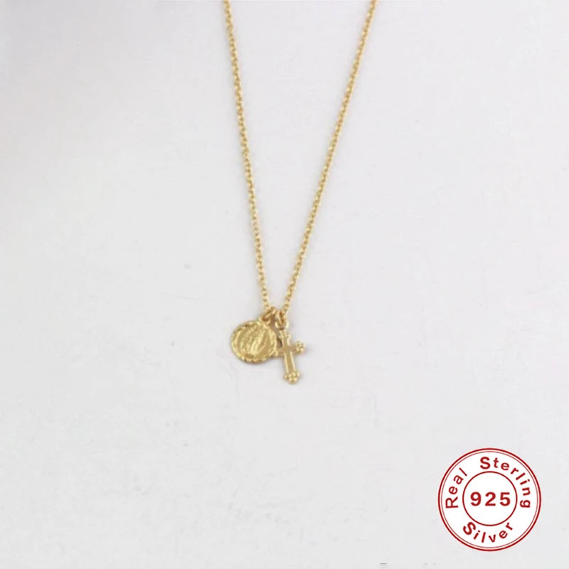 Aide 925 Sterling Silver Korean Fashion INS Evil Eye Diamond Pendant Necklace For Women Girls Gifts Party Fine Jewelry Collares