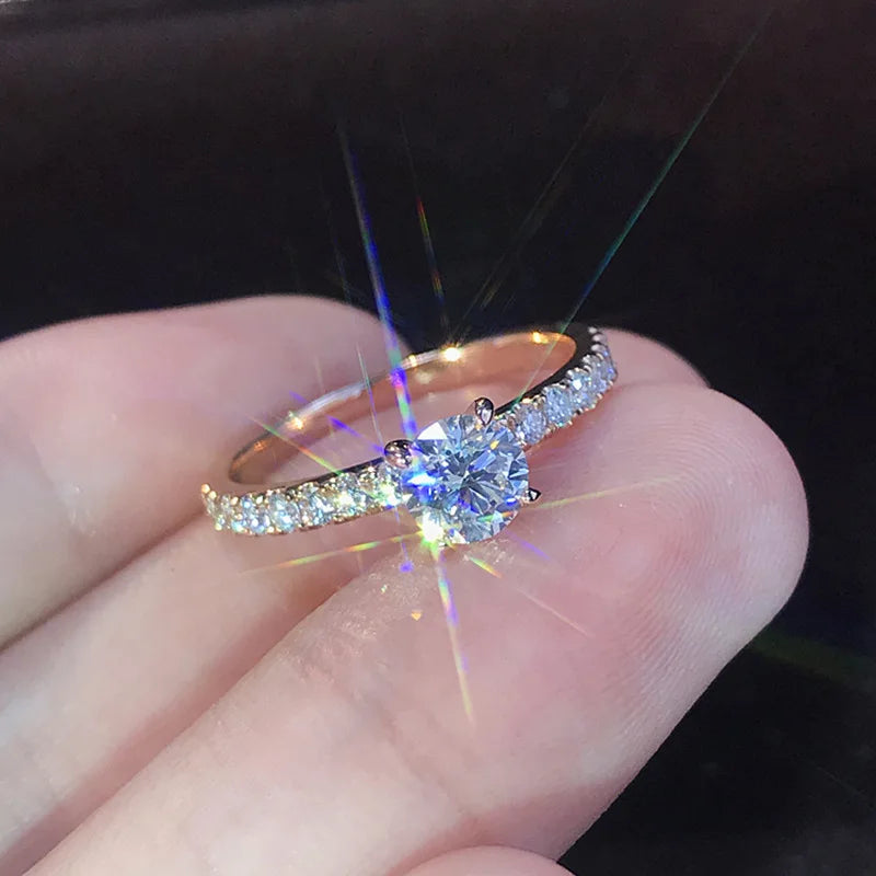 2026 Trendy Crystal Zircon Engagement Claws Design Rings For Women Female Wedding Jewelry Accessories Gift Fashion Women Rings