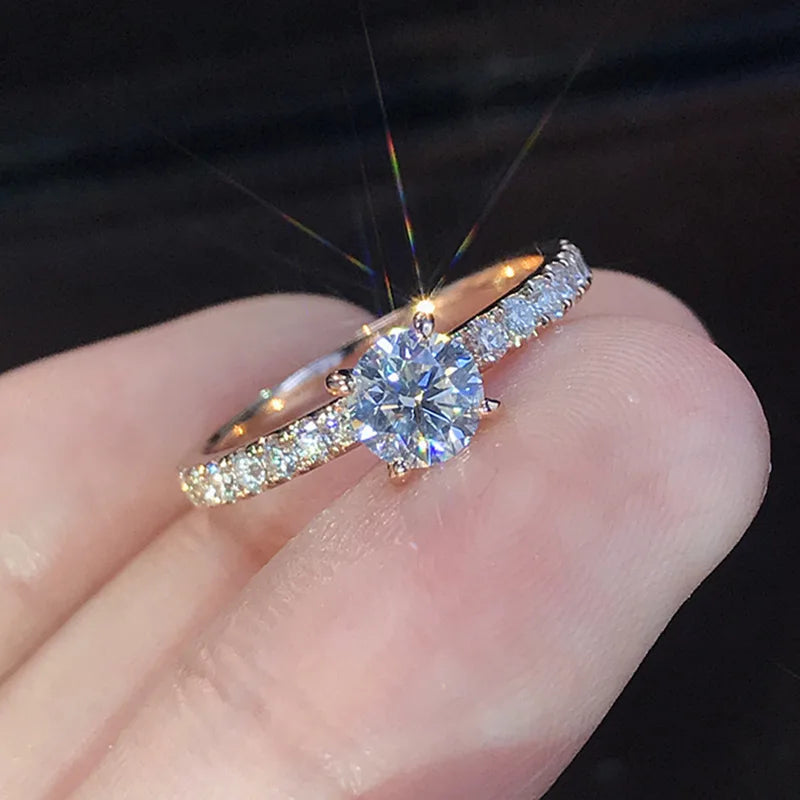 2026 Trendy Crystal Zircon Engagement Claws Design Rings For Women Female Wedding Jewelry Accessories Gift Fashion Women Rings