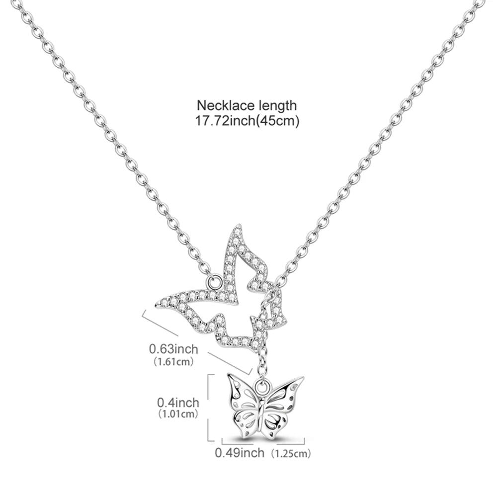 Simple and Elegant 925 Sterling Silver Seashell Teardrop Four-Leaf Clover Star Moon Bible Crystal Lock Necklace Precious Gifts