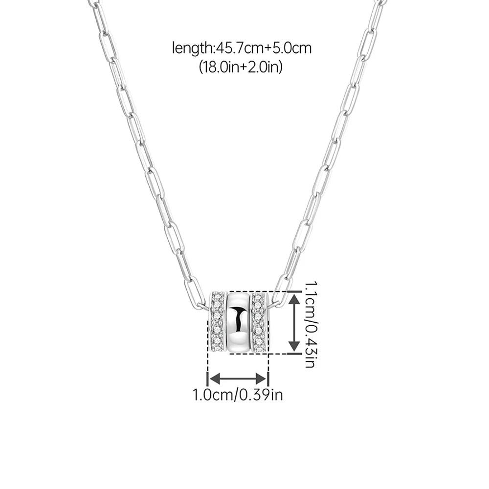Simple and Elegant 925 Sterling Silver Seashell Teardrop Four-Leaf Clover Star Moon Bible Crystal Lock Necklace Precious Gifts