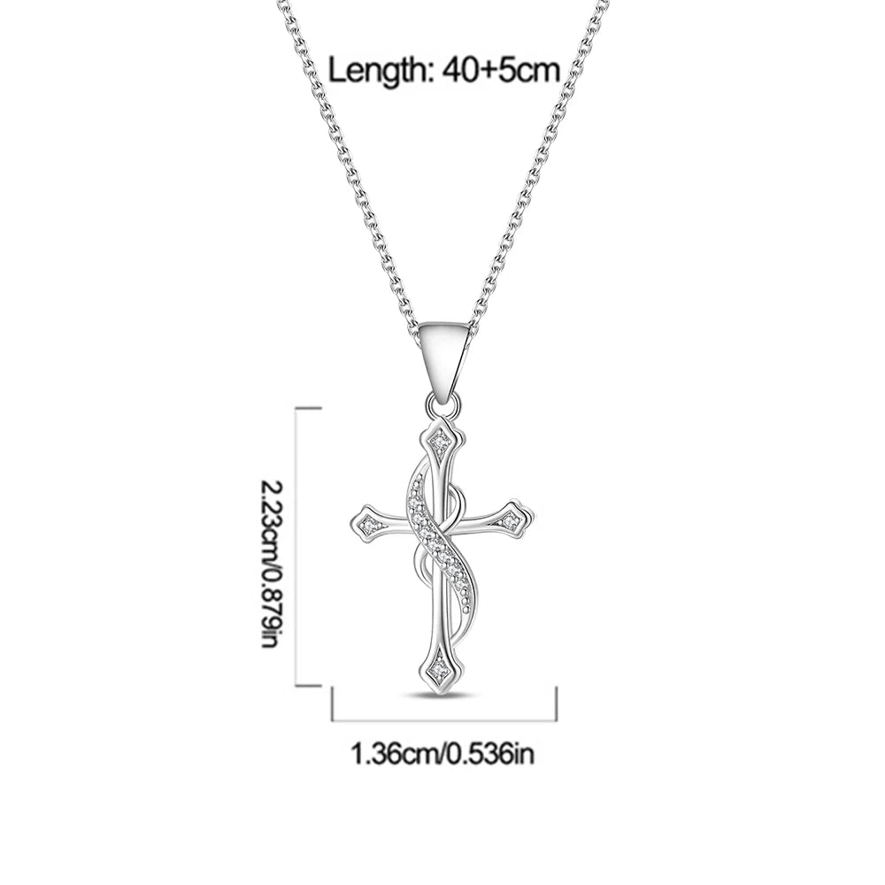 Simple and Elegant 925 Sterling Silver Seashell Teardrop Four-Leaf Clover Star Moon Bible Crystal Lock Necklace Precious Gifts