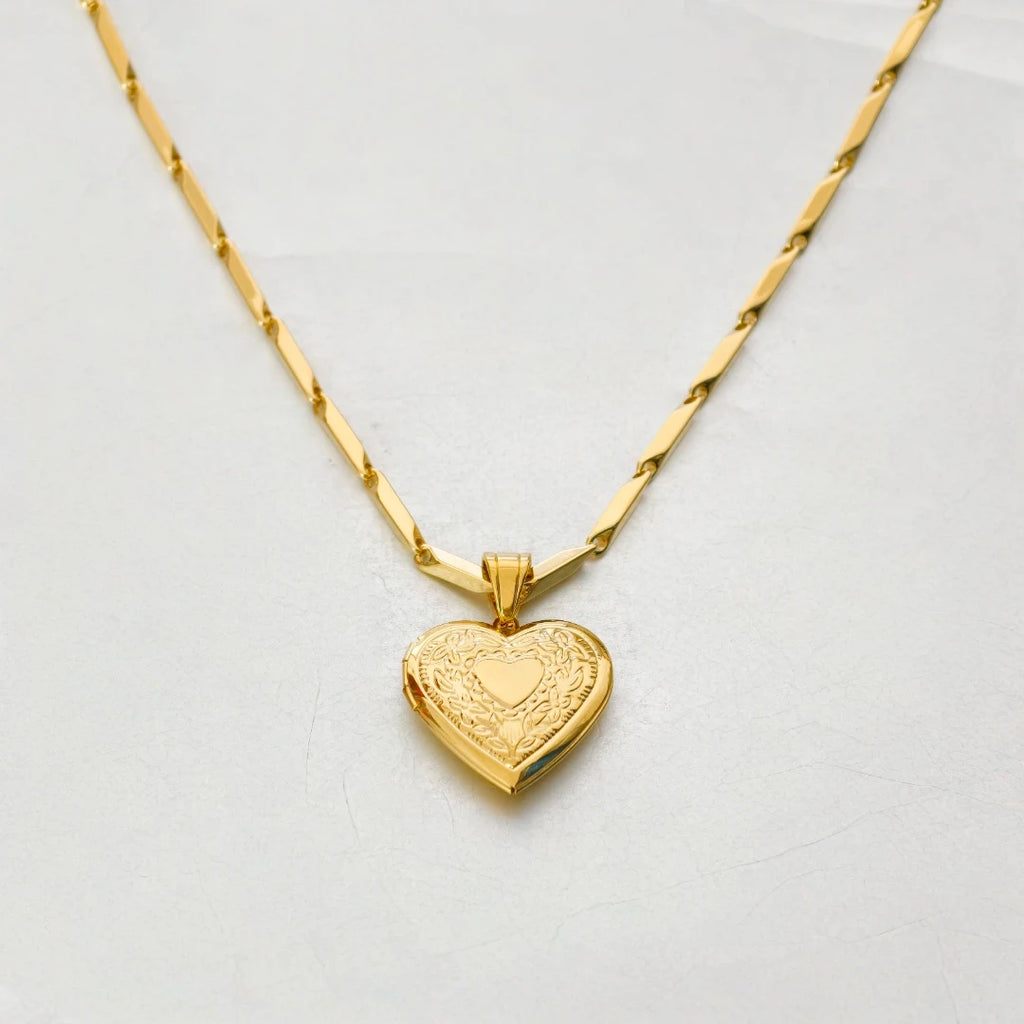 Romantic Heart Locket Pendants Female Gold Silver Color Stainless Steel Memorial Necklace For Women Jewelry Valentine Gift
