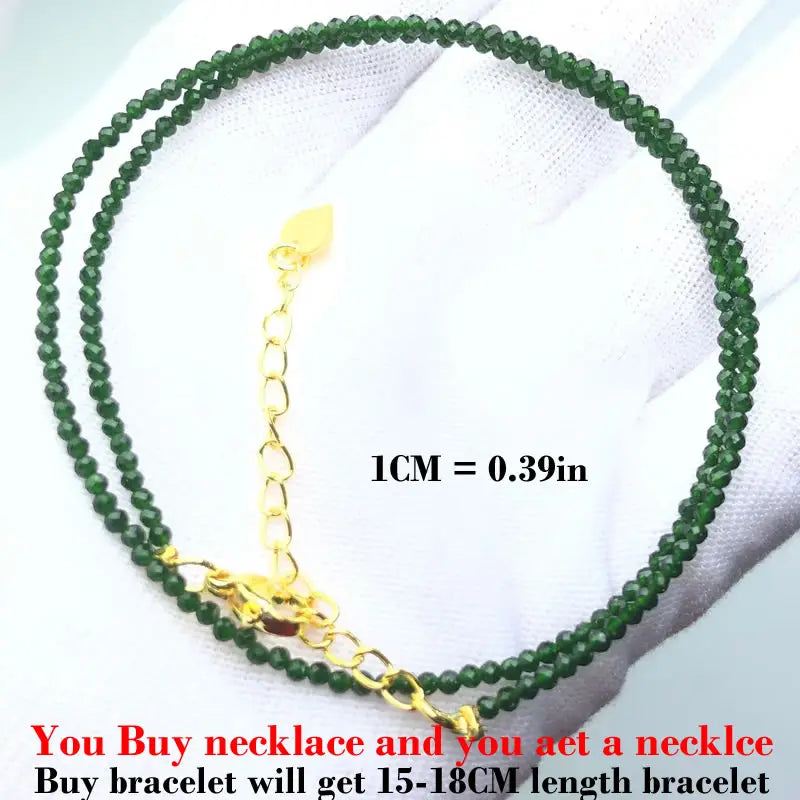 Simple Bohemian Natural Stone Cut the Shiny Beads Necklace Bracelet Set for Women Charms Fashion Female Party Gift Jewelry