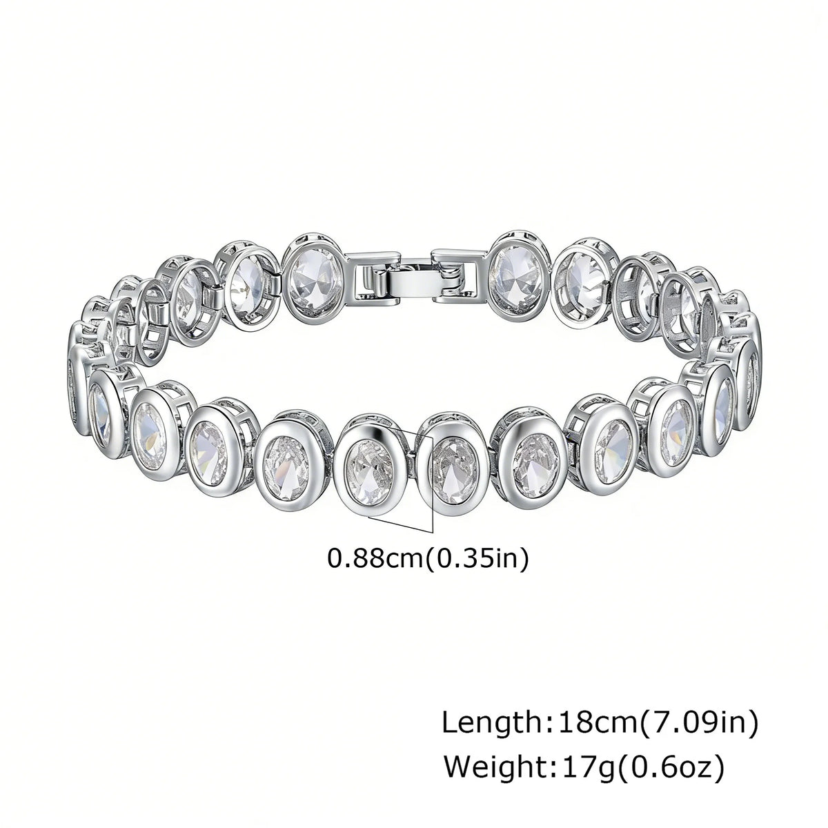 Paperclip Chain Bracelet 14K Gold Plated Cubic Zirconia Watch Strap Chunky Link Adjustable Stackable Jewelry For Women Girl Gift