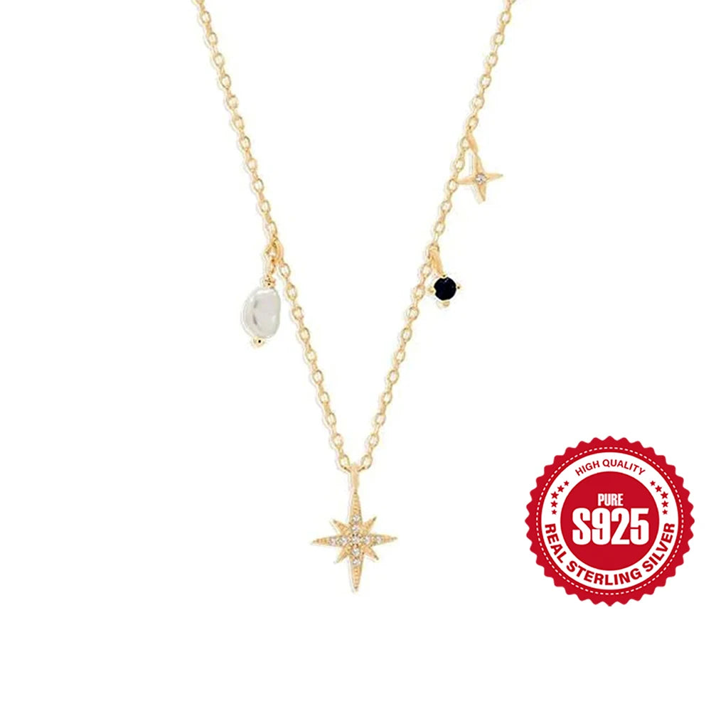 Aide 925 Sterling Silver Trendy INS Style Various Pendant Necklaces For Women Zircon Snake Heart Charm Clavicle Choker Jewelry