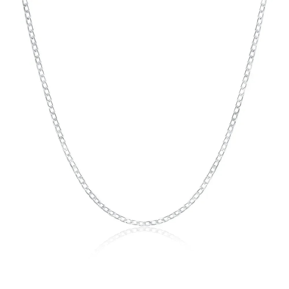 Wholesale 925 Sterling Silver Necklace 2-12mm Width 40-75cm Long Chain Lobster Clasp Men and Women Engagement Jewelry