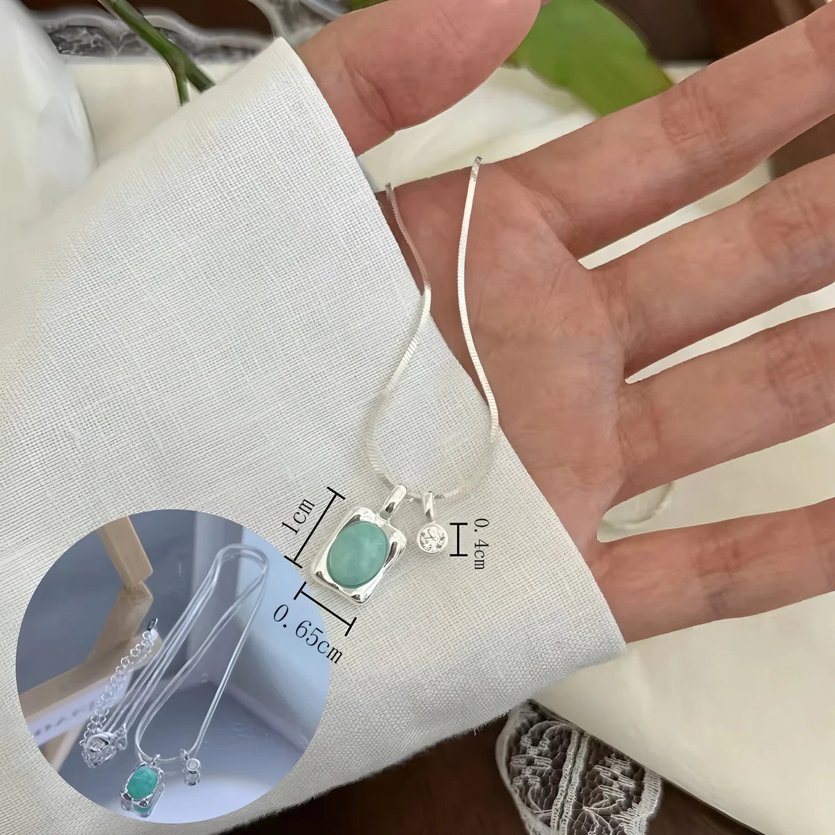 PANJBJ 925 Sterling Silver Line Necklace for Women Girl Fashion Concise  Individuality Jewelry Birthday Gift Dropshipping