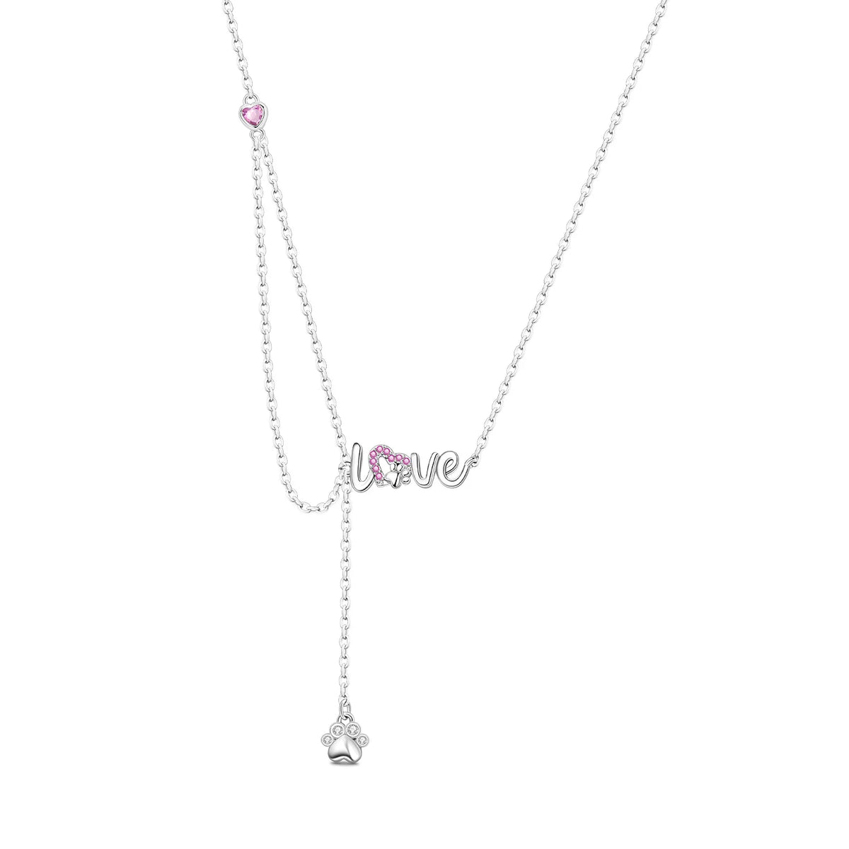 Minimalist Dainty 925 Sterling Silver Heart Lock and Key Y-shaped Chain Necklace 18K Gold Plated Jewelry Gift For Women Birthday