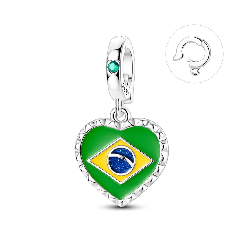 Original 925 Sterling Silver Charms Love Travel London Bus Paris Eiffel Tower Beads Fit Bracelets Necklaces Women DIY Jewelry