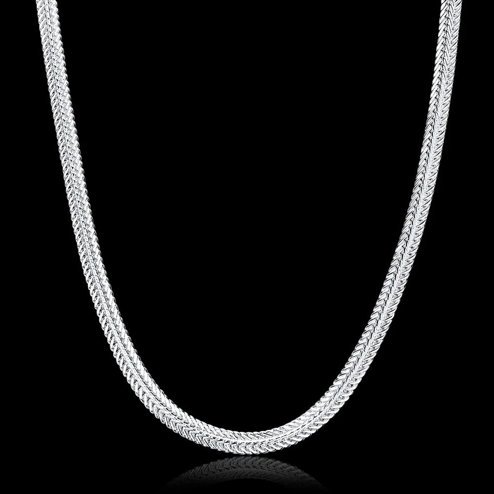 925 sterling silver Snake chain Necklace Noble for women men jewelry designer wedding engagement gifts 50cm wholesale price