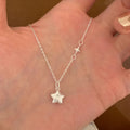 New 925 Sterling Silver Star Necklace Charm Simple Style Personality Pendant Choker Birthday Gift Women's Fine Jewelry