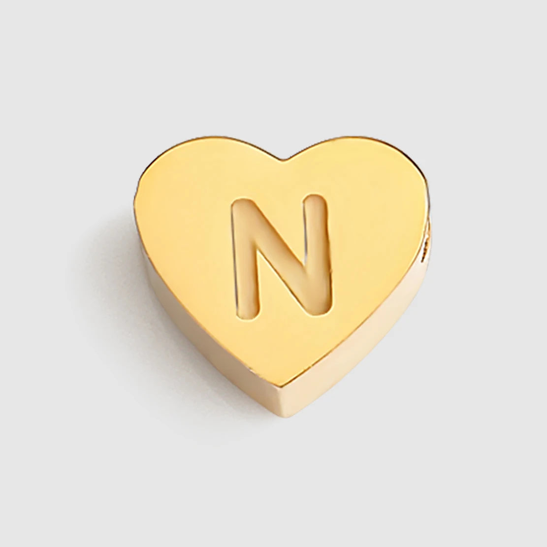 EMANCO Initial Name Heart Shape Pendant for Necklaces Stainless Steel Necklace for Women Bracelet Make Earrings Jewelry