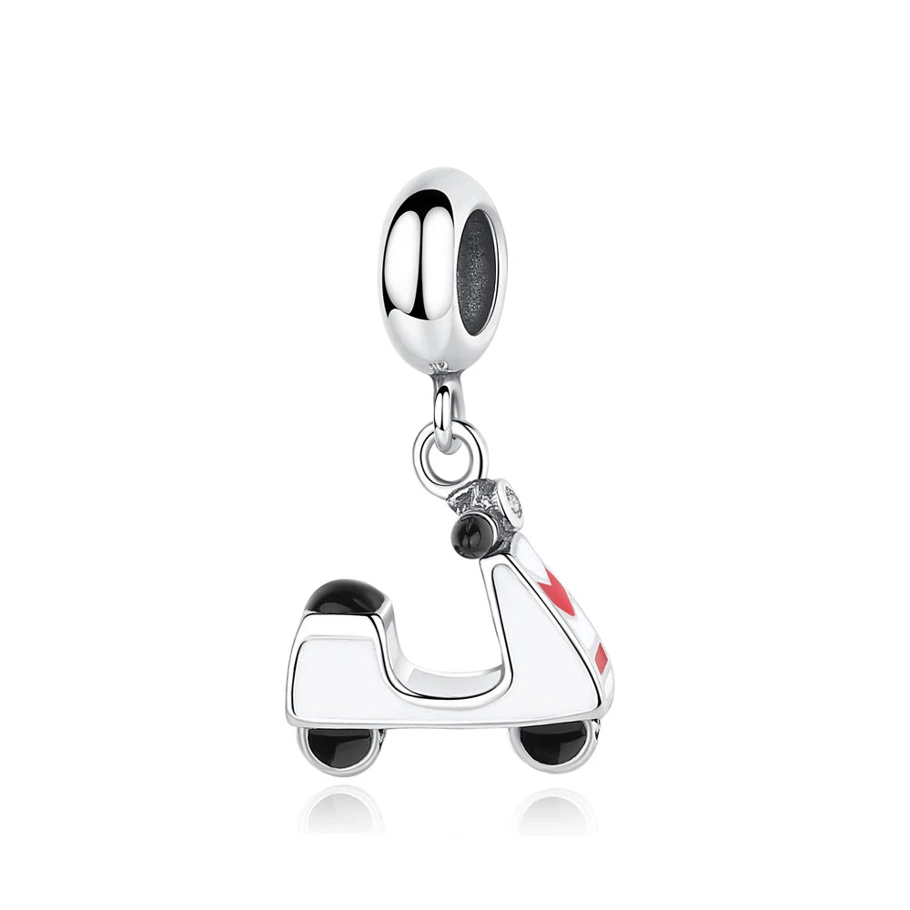 Original 925 Sterling Silver Charms Love Travel London Bus Paris Eiffel Tower Beads Fit Bracelets Necklaces Women DIY Jewelry