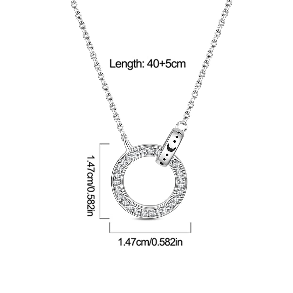 Simple and Elegant 925 Sterling Silver Seashell Teardrop Four-Leaf Clover Star Moon Bible Crystal Lock Necklace Precious Gifts