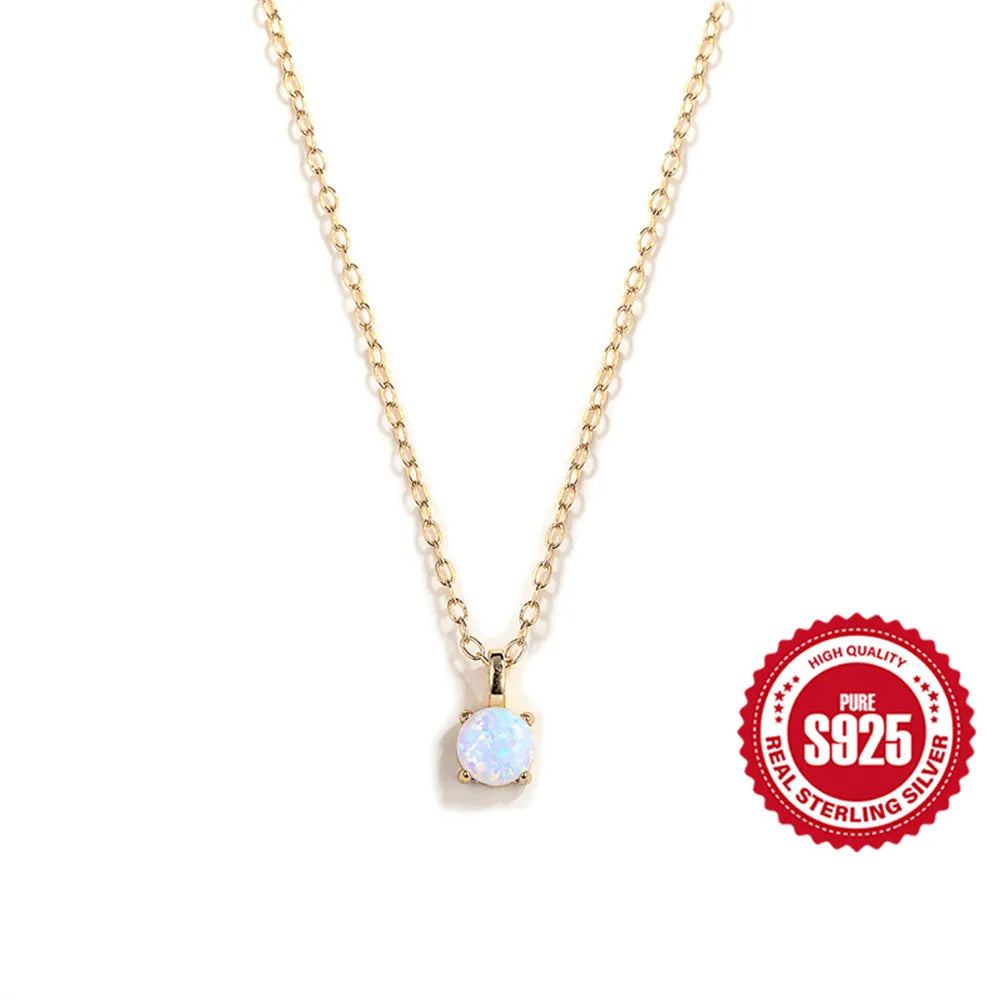 Aide 925 Sterling Silver Trendy INS Style Various Pendant Necklaces For Women Zircon Snake Heart Charm Clavicle Choker Jewelry