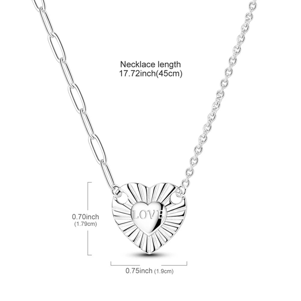 Simple and Elegant 925 Sterling Silver Seashell Teardrop Four-Leaf Clover Star Moon Bible Crystal Lock Necklace Precious Gifts