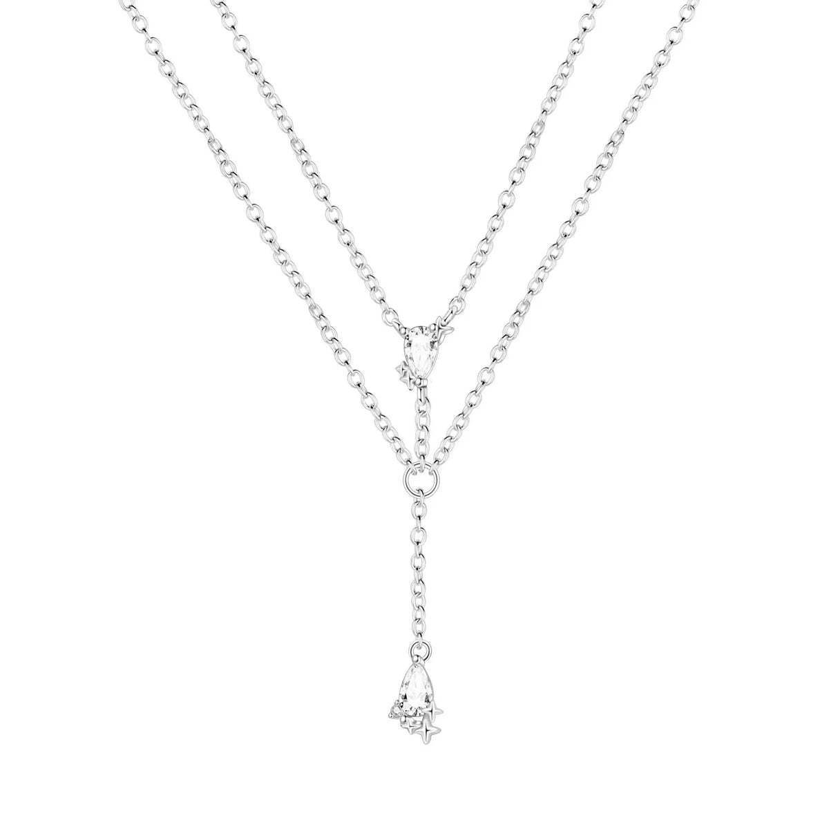 Minimalist Dainty 925 Sterling Silver Heart Lock and Key Y-shaped Chain Necklace 18K Gold Plated Jewelry Gift For Women Birthday
