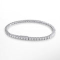 KNOBSPIN D VVS1 Moissanite Tennis Bracelet Original s925 Sterling Silver Plated 18k White Gold with GRA Bracelets for Women Man