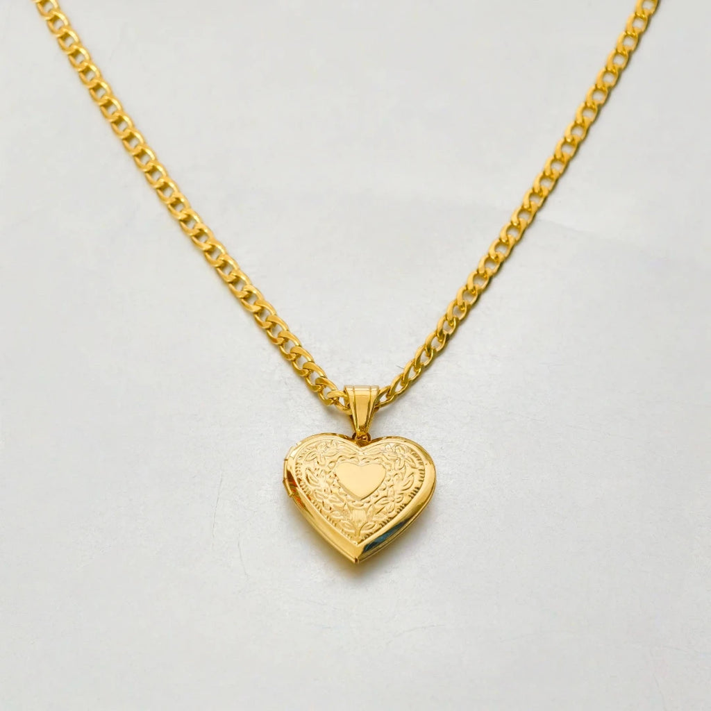 Romantic Heart Locket Pendants Female Gold Silver Color Stainless Steel Memorial Necklace For Women Jewelry Valentine Gift