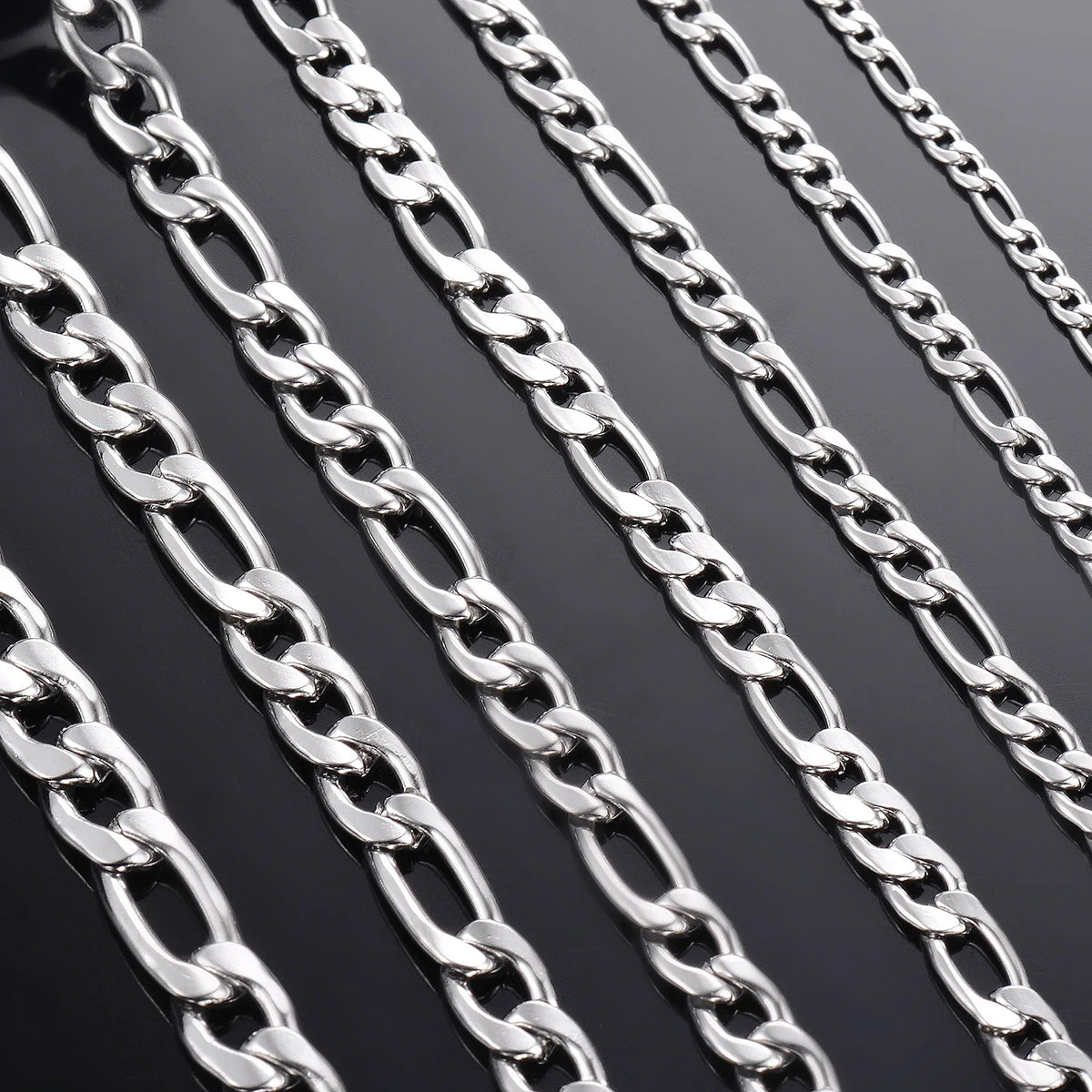 Wholesale 40-75cm 925 Sterling Silver Necklace 2/4/6/8/10/12mm Figaro Chain Lobster Buckle Necklaces Men Woman Fashion Jewelry