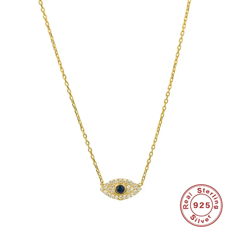 Aide 925 Sterling Silver Trendy INS Style Various Pendant Necklaces For Women Zircon Snake Heart Charm Clavicle Choker Jewelry