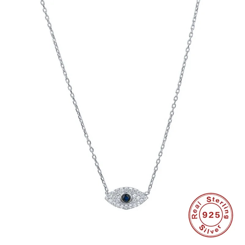Aide 925 Sterling Silver Trendy INS Style Various Pendant Necklaces For Women Zircon Snake Heart Charm Clavicle Choker Jewelry