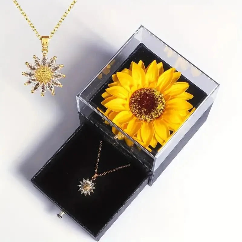 Sunflower necklace Party gift set Mother's Day, Nurses' Day, Thanksgiving, Christmas, fall gifts, anniversaries graduation gifts