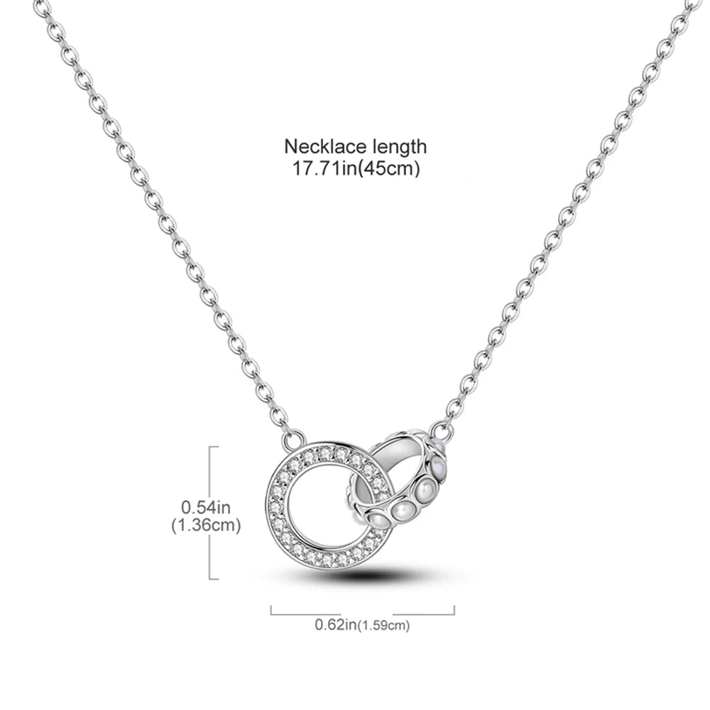 Simple and Elegant 925 Sterling Silver Seashell Teardrop Four-Leaf Clover Star Moon Bible Crystal Lock Necklace Precious Gifts