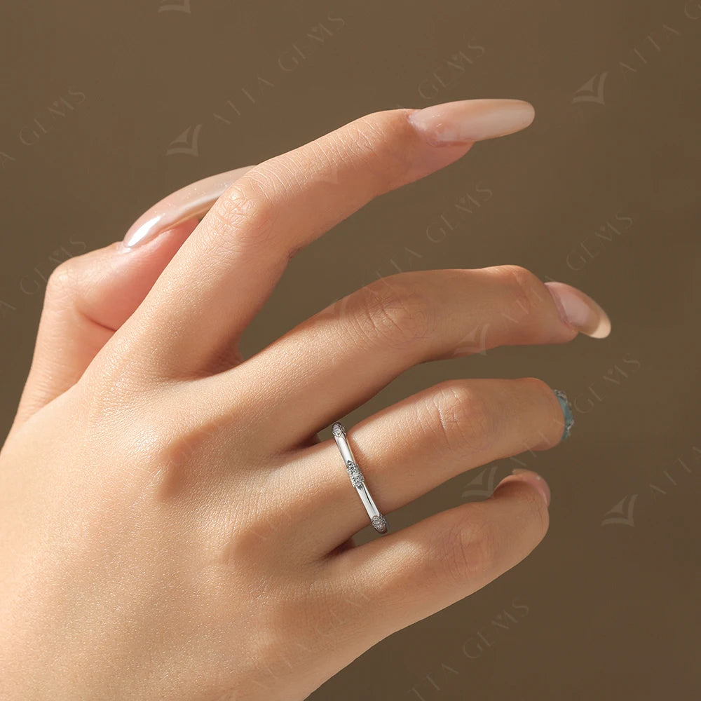 ATTAGEMS 2025 Simple Moissanite Rings Full D VVS1 Diamond S925 Sterling Silver Engagement Wedding Band for Women Men Daily Gifts