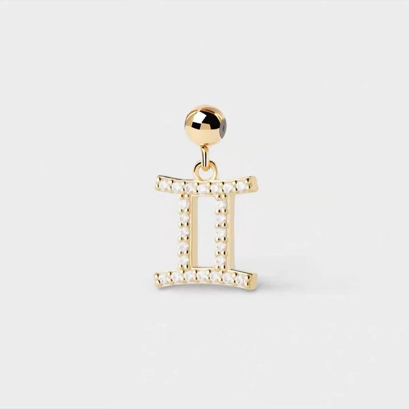 New 925 Sterling Silver Diy Women Necklace Alphanumeric Constellation Charm Personality Charm Free with Choker Fine Jewelry