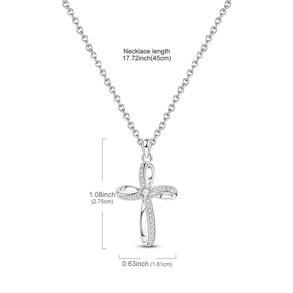 Simple and Elegant 925 Sterling Silver Seashell Teardrop Four-Leaf Clover Star Moon Bible Crystal Lock Necklace Precious Gifts