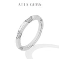 ATTAGEMS 2025 Simple Moissanite Rings Full D VVS1 Diamond S925 Sterling Silver Engagement Wedding Band for Women Men Daily Gifts