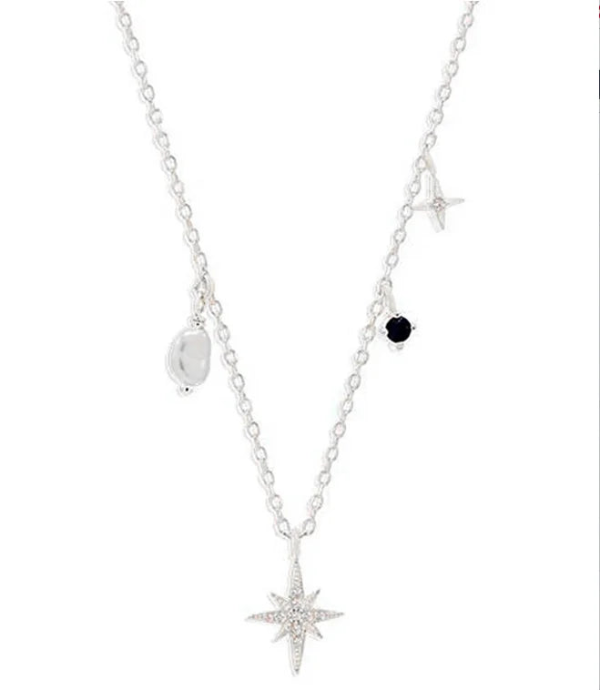 Aide 925 Sterling Silver Trendy INS Style Various Pendant Necklaces For Women Zircon Snake Heart Charm Clavicle Choker Jewelry