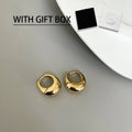 LENNIKOval Elegant Earrings, Women’s 3D Metal Design, Fit for Work/Casual Outfits, Flattering on All Faces, Perfect Gift Choice