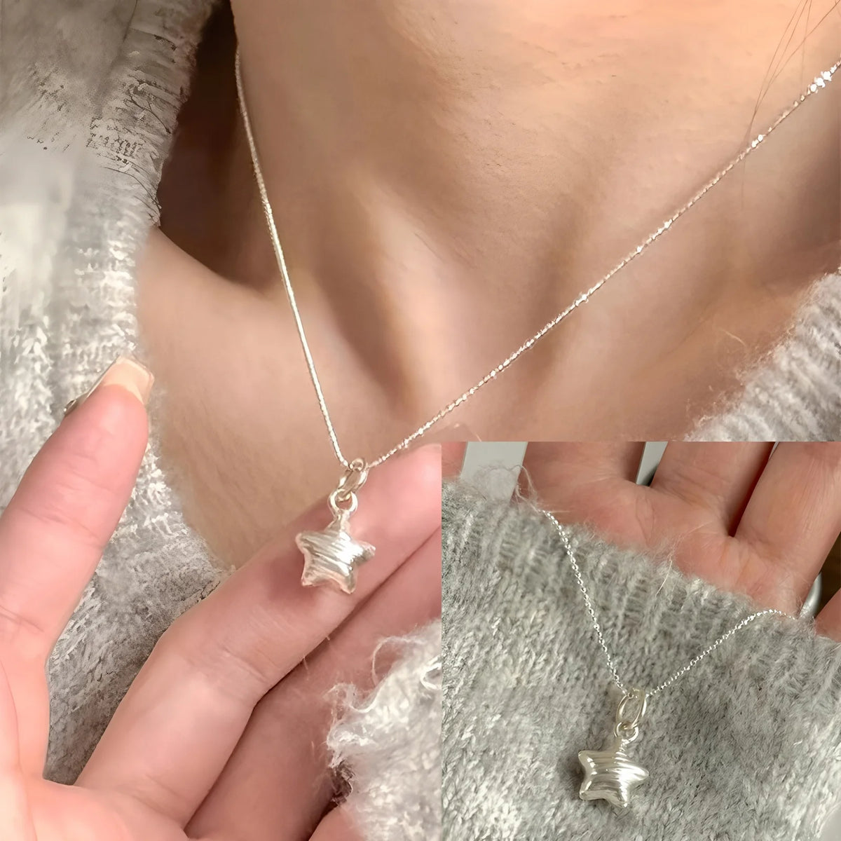 PANJBJ 925 Sterling Silver Line Necklace for Women Girl Fashion Concise  Individuality Jewelry Birthday Gift Dropshipping