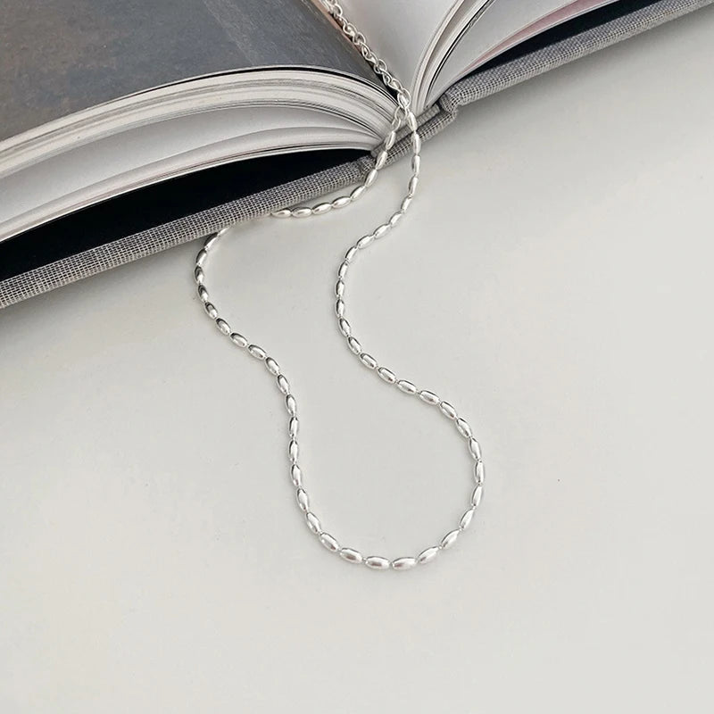 New 925 Sterling Silver Necklace Personality Charm Simple Style Woman Choker birthday Gift for Friends Exquisite Jewelry