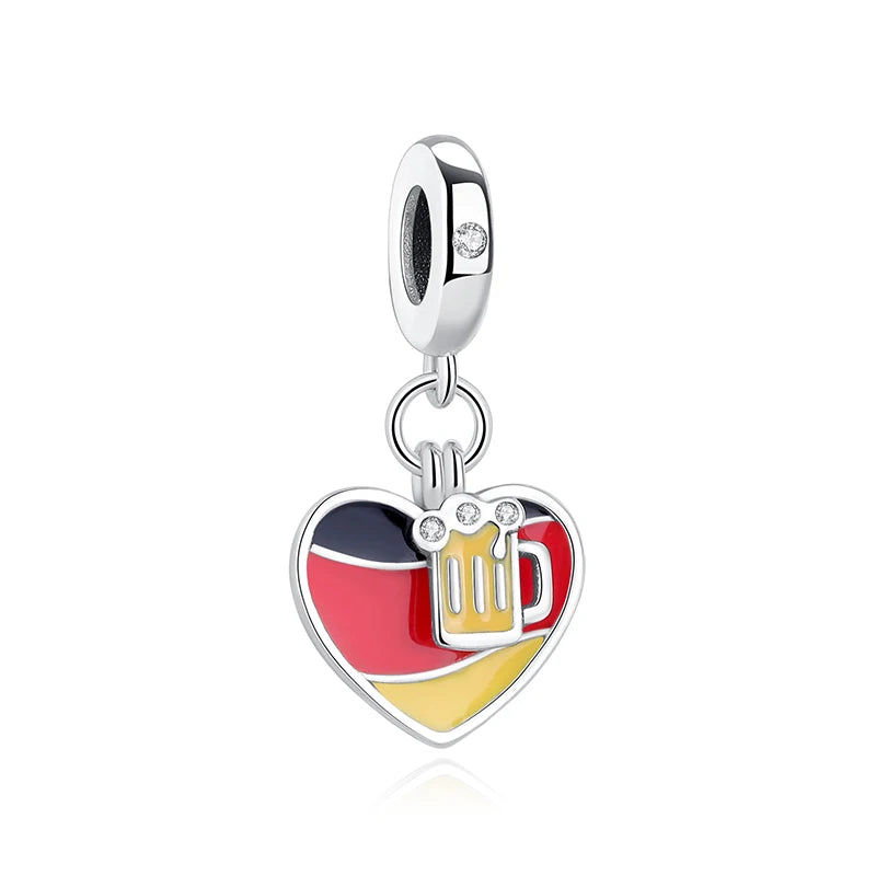 Original 925 Sterling Silver Charms Love Travel London Bus Paris Eiffel Tower Beads Fit Bracelets Necklaces Women DIY Jewelry