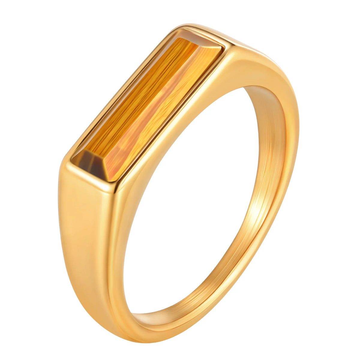 Vnox Stainless Steel Square Turquoise Ring, Natural Stone Inlay Rings For Men Women, 5.5mm Wide 7-12 Size Jewelry On Finger