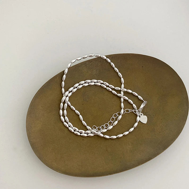 New 925 Sterling Silver Necklace Personality Charm Simple Style Woman Choker birthday Gift for Friends Exquisite Jewelry