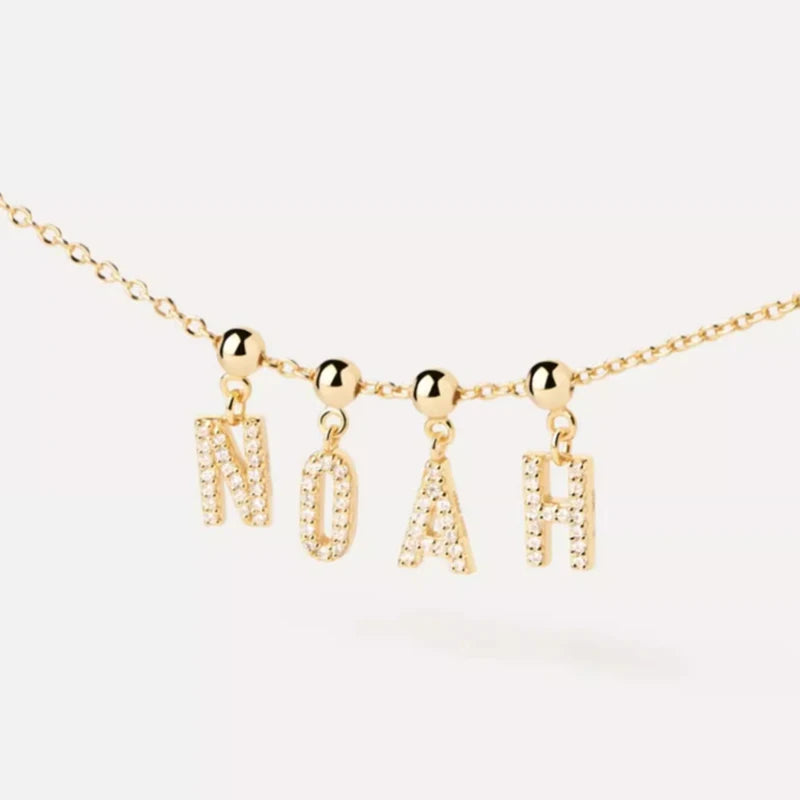 New 925 Sterling Silver Diy Women Necklace Alphanumeric Constellation Charm Personality Charm Free with Choker Fine Jewelry
