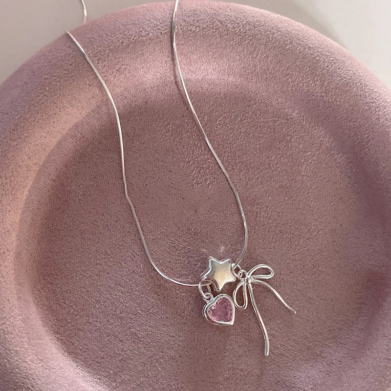 925 Sterling Silver Necklace Black Beads Square Irregular Punk Geometric for Women Girl Jewelry Gift Dropshipping Wholesale