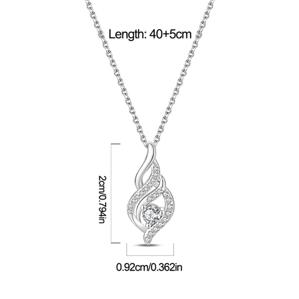 Simple and Elegant 925 Sterling Silver Seashell Teardrop Four-Leaf Clover Star Moon Bible Crystal Lock Necklace Precious Gifts