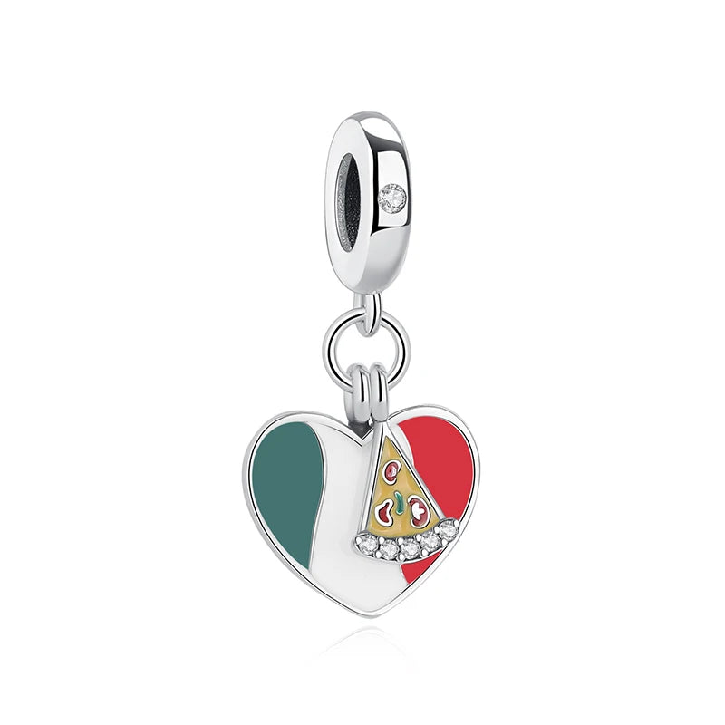 Original 925 Sterling Silver Charms Love Travel London Bus Paris Eiffel Tower Beads Fit Bracelets Necklaces Women DIY Jewelry