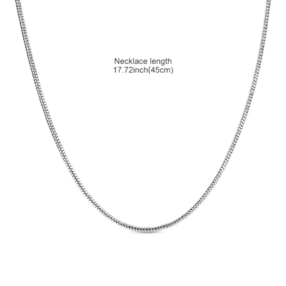 Simple and Elegant 925 Sterling Silver Seashell Teardrop Four-Leaf Clover Star Moon Bible Crystal Lock Necklace Precious Gifts