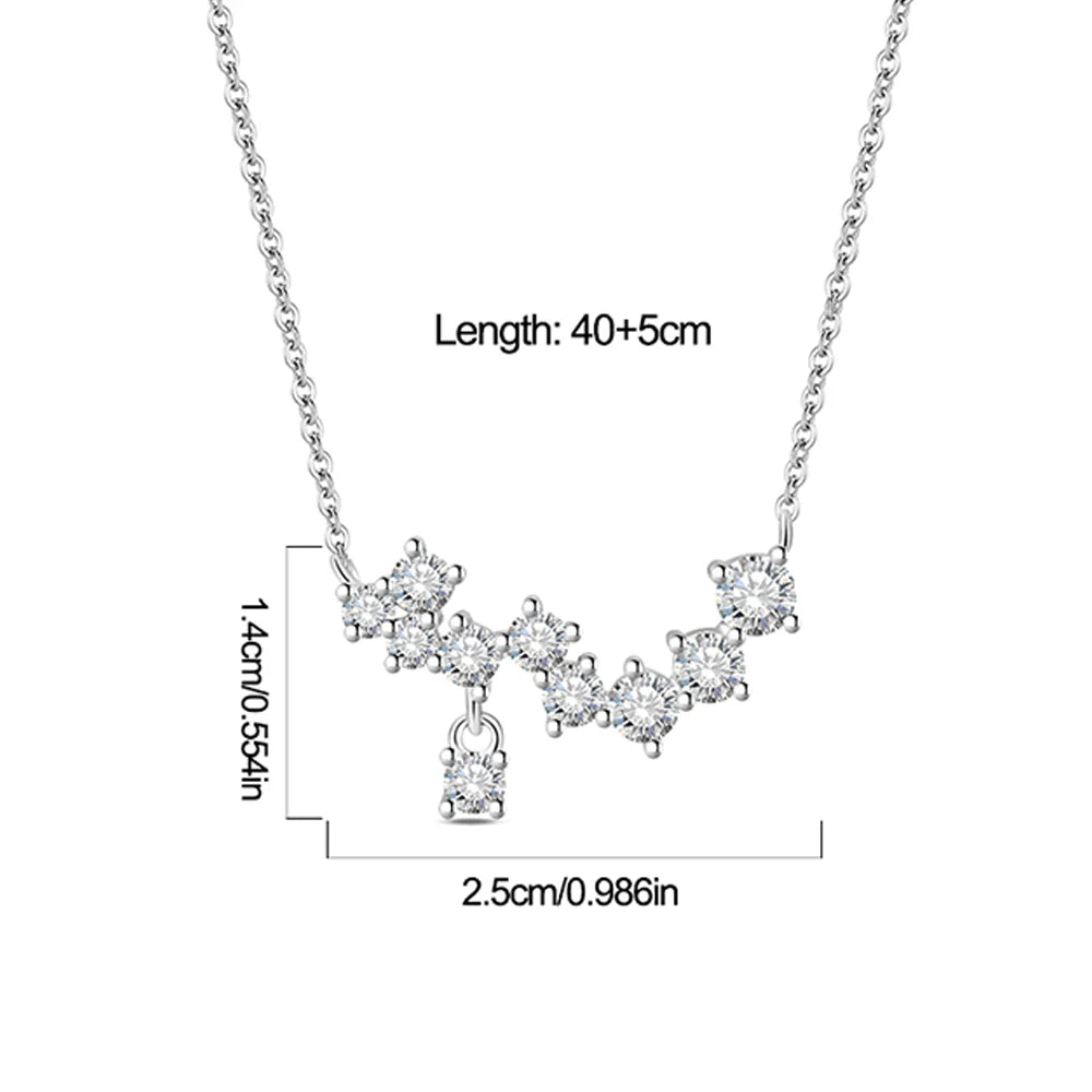 Simple and Elegant 925 Sterling Silver Seashell Teardrop Four-Leaf Clover Star Moon Bible Crystal Lock Necklace Precious Gifts