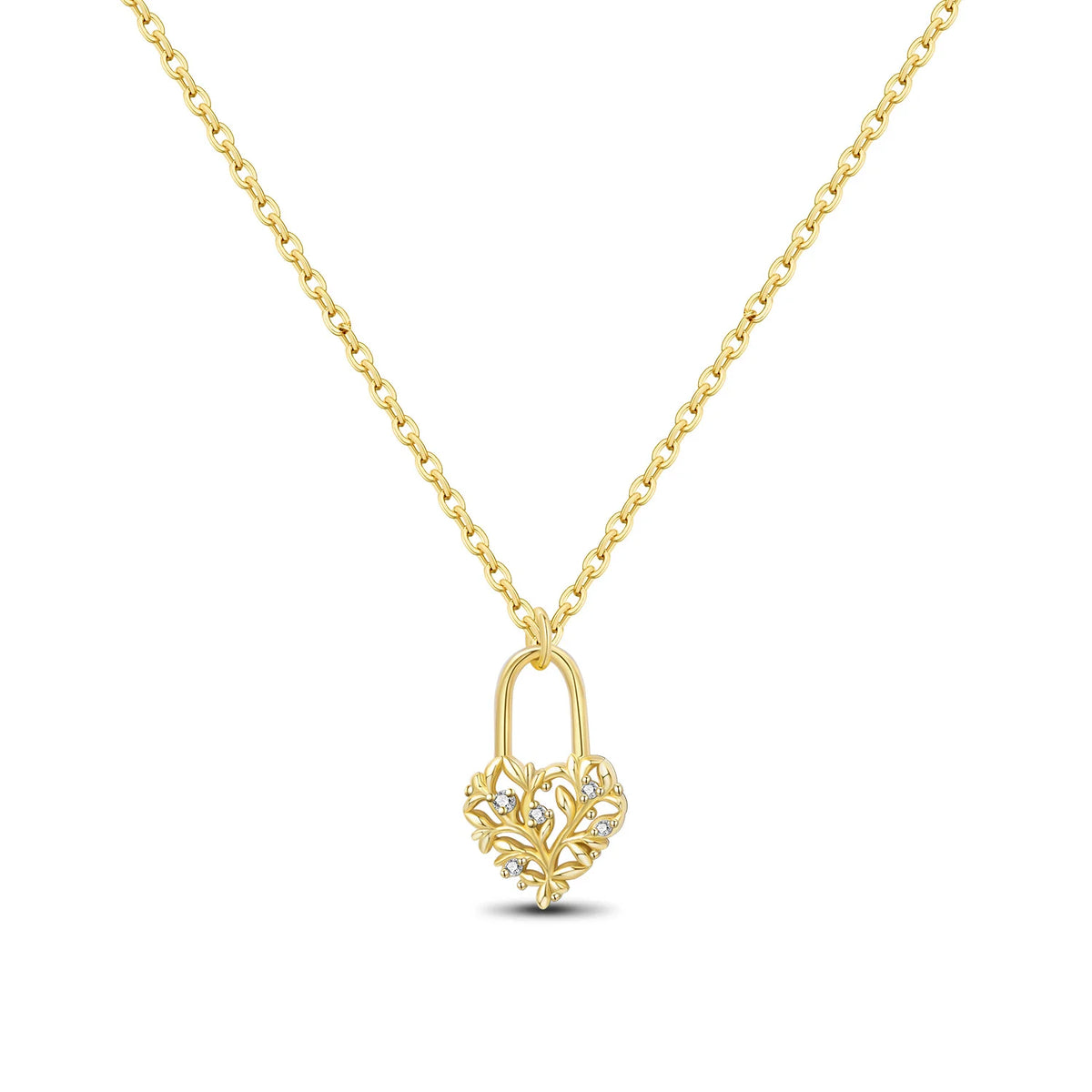 Minimalist Dainty 925 Sterling Silver Heart Lock and Key Y-shaped Chain Necklace 18K Gold Plated Jewelry Gift For Women Birthday