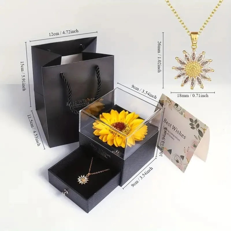 Sunflower necklace Party gift set Mother's Day, Nurses' Day, Thanksgiving, Christmas, fall gifts, anniversaries graduation gifts