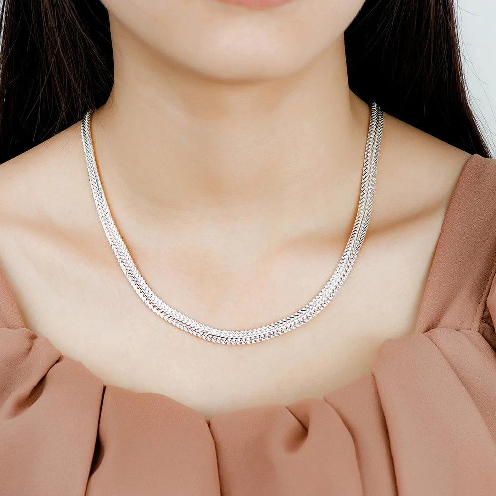925 sterling silver Snake chain Necklace Noble for women men jewelry designer wedding engagement gifts 50cm wholesale price