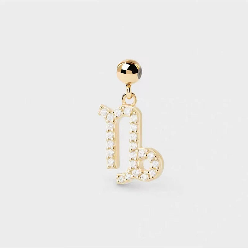 New 925 Sterling Silver Diy Women Necklace Alphanumeric Constellation Charm Personality Charm Free with Choker Fine Jewelry